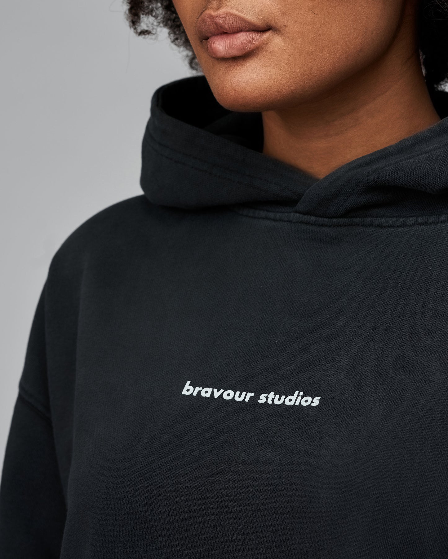 Essential Hoodie Black washed