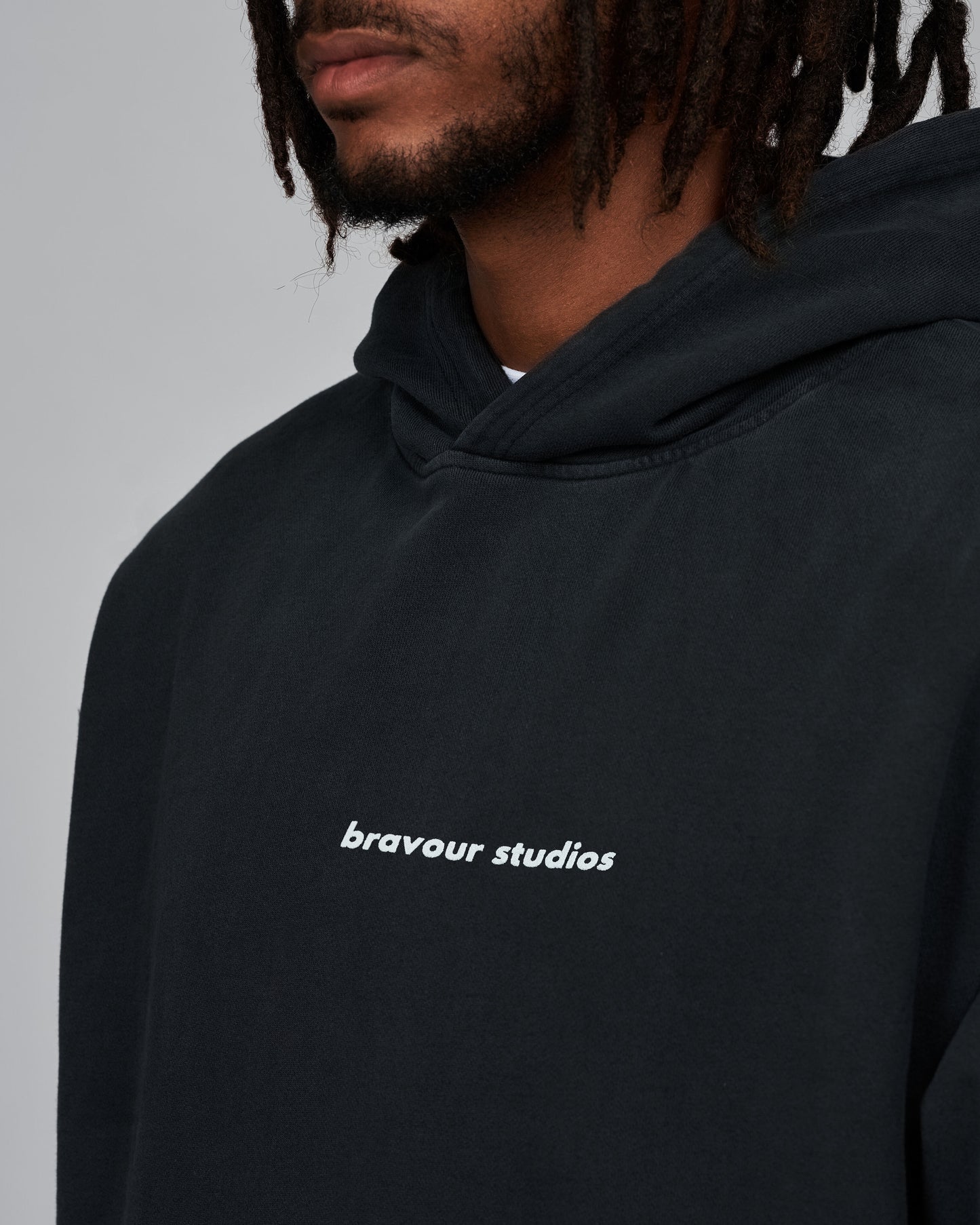 Essential Hoodie Black washed