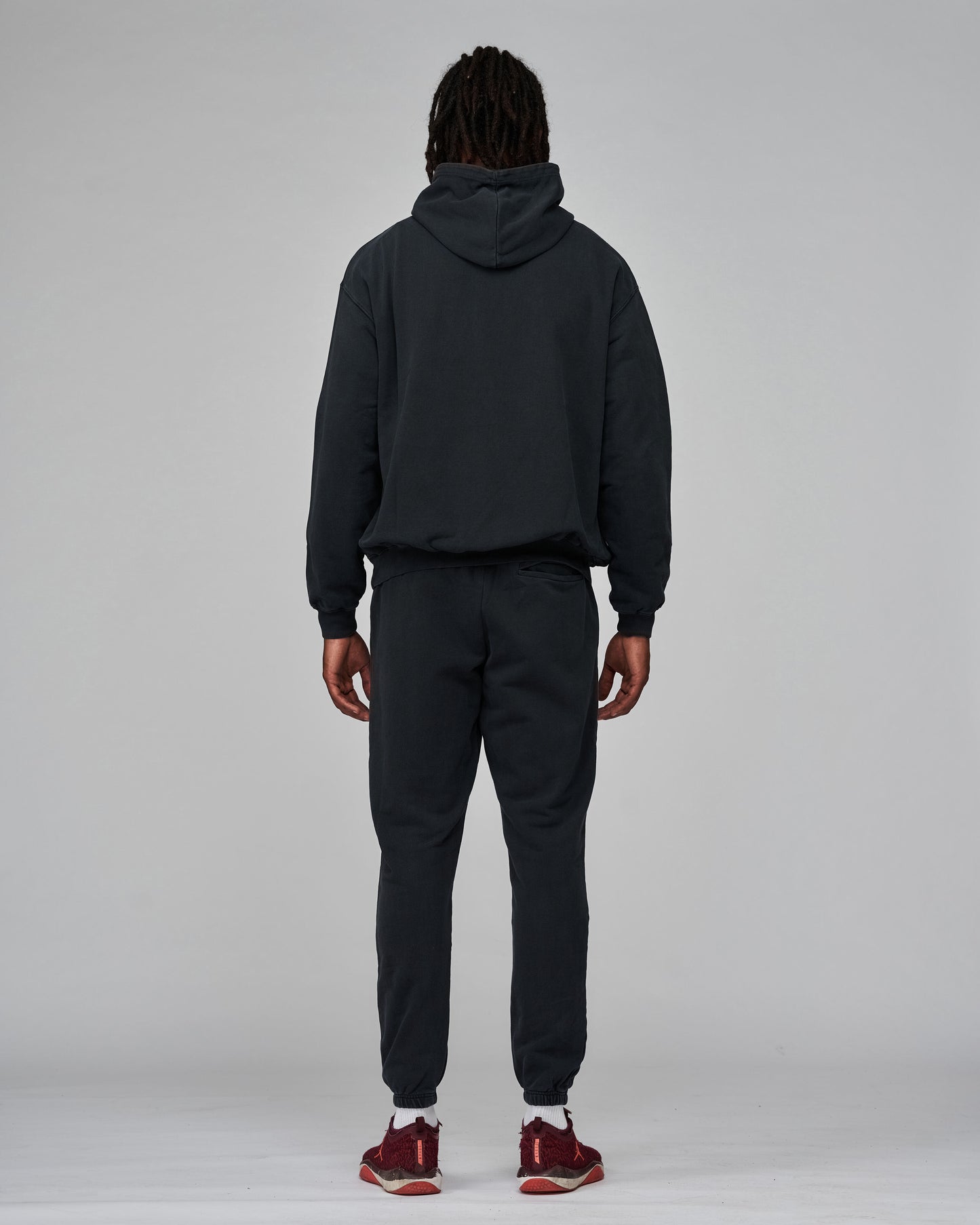 Essential Hoodie Black washed