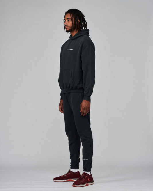 Essential Hoodie Black washed